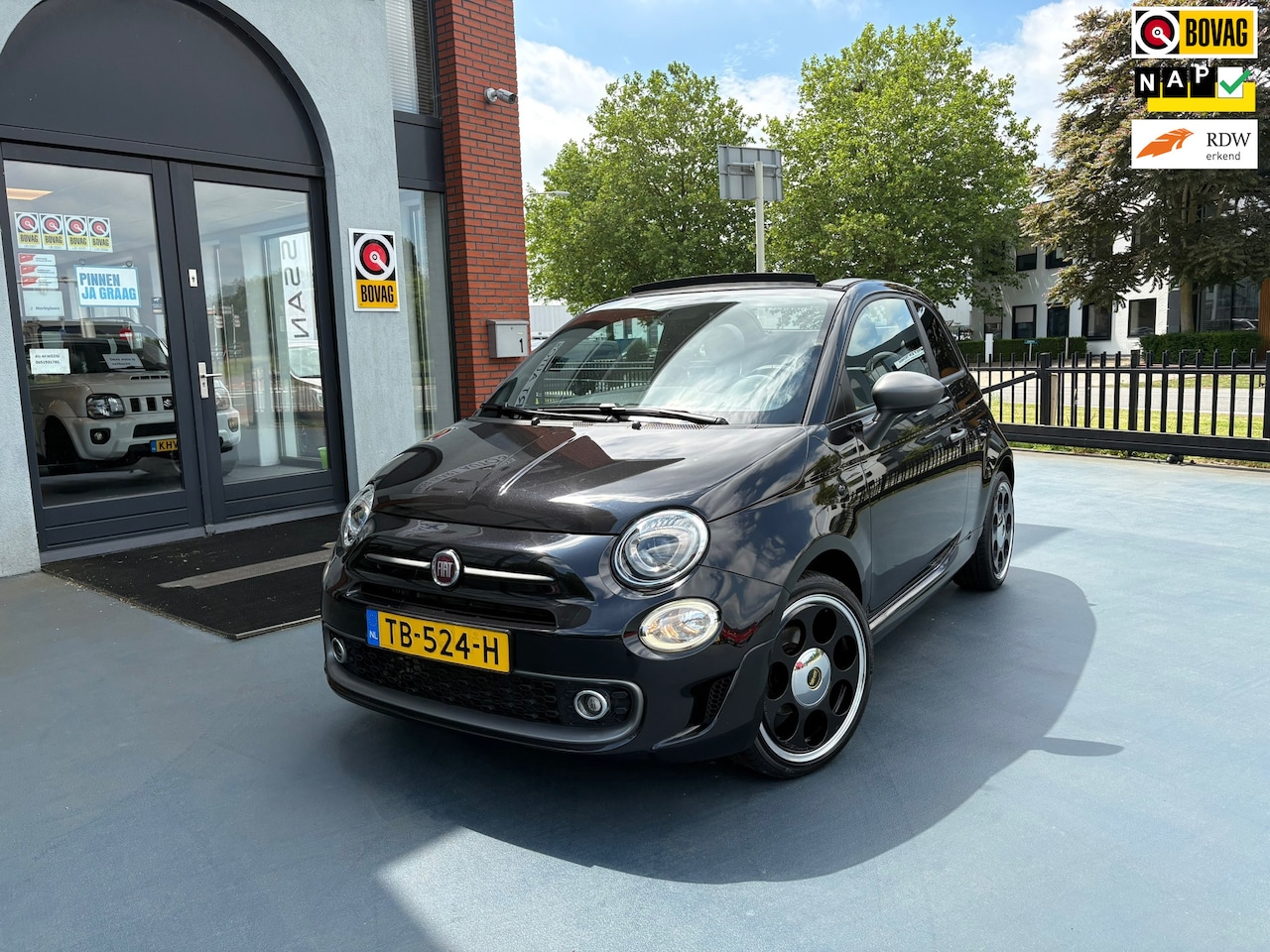 Fiat 500 - 0.9 TwinAir CABRIO Turbo Sport DUBBELE UITLATEN OZ VELGEN - AutoWereld.nl