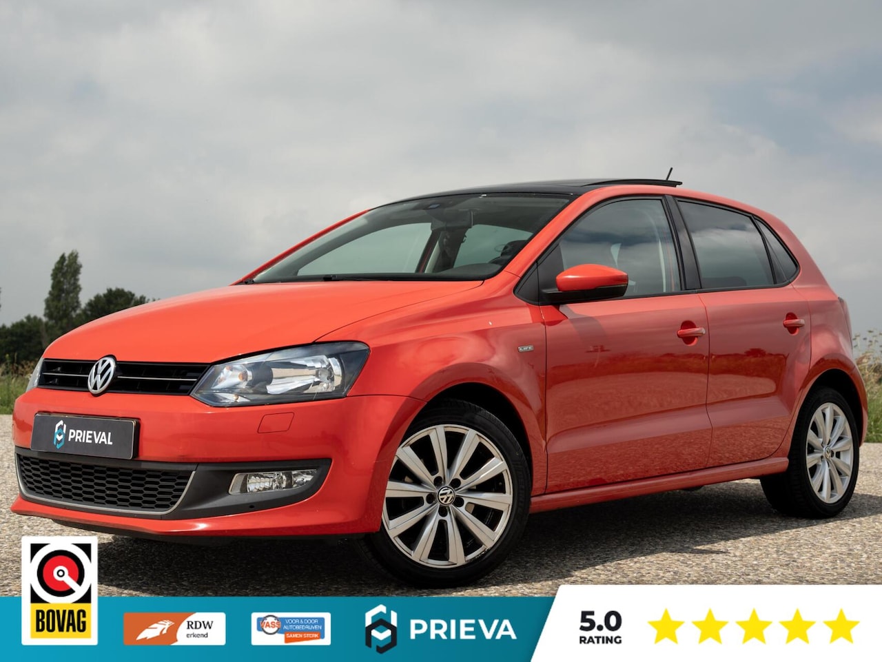 Volkswagen Polo - 1.2 Easyline|Pano|Volledige Onderhoudshistorie| Nieuwe D-ketting|Apple & Android|Stoelverw - AutoWereld.nl