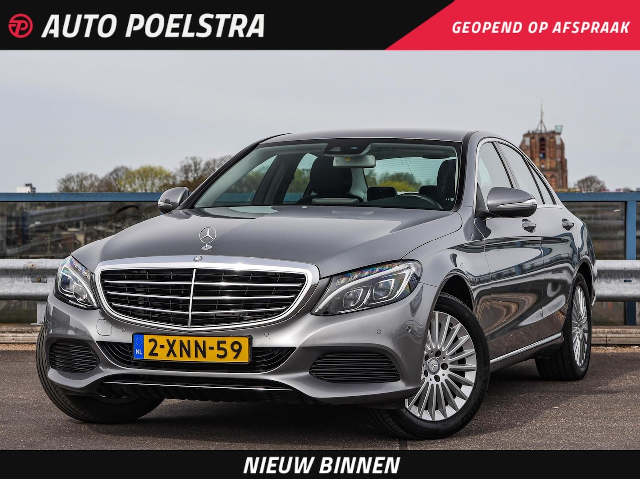Mercedes-Benz C-klasse - 200 Prestige 184 PK Automaat | Trekhaak | LED | Navigatie | Leder | Stoelverwarming |17" - AutoWereld.nl