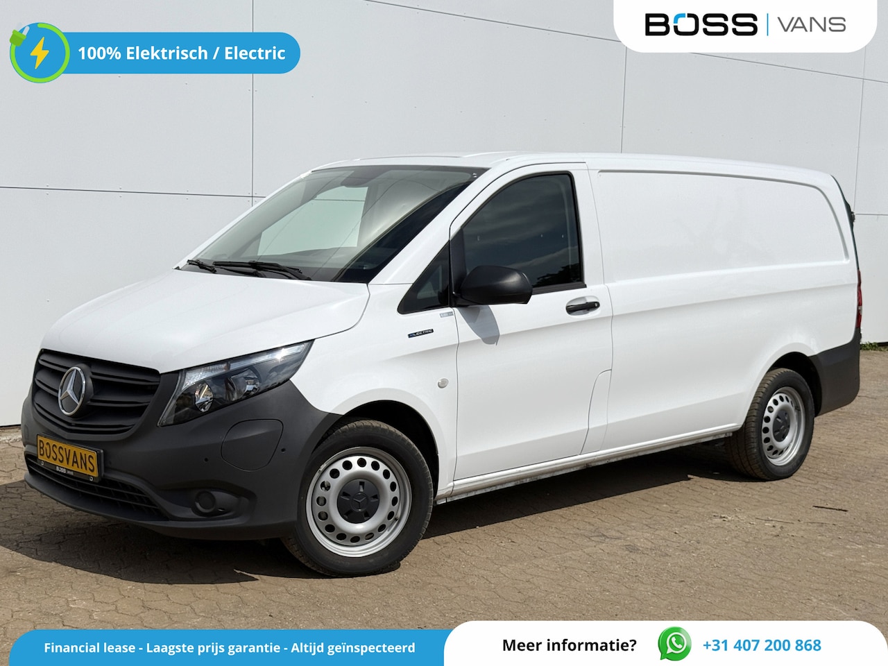 Mercedes-Benz eVito - 112 66kWh L2 Elektrisch 97.7% (SOH) 280km WLTP Climate Control Cruise Control Carplay Came - AutoWereld.nl