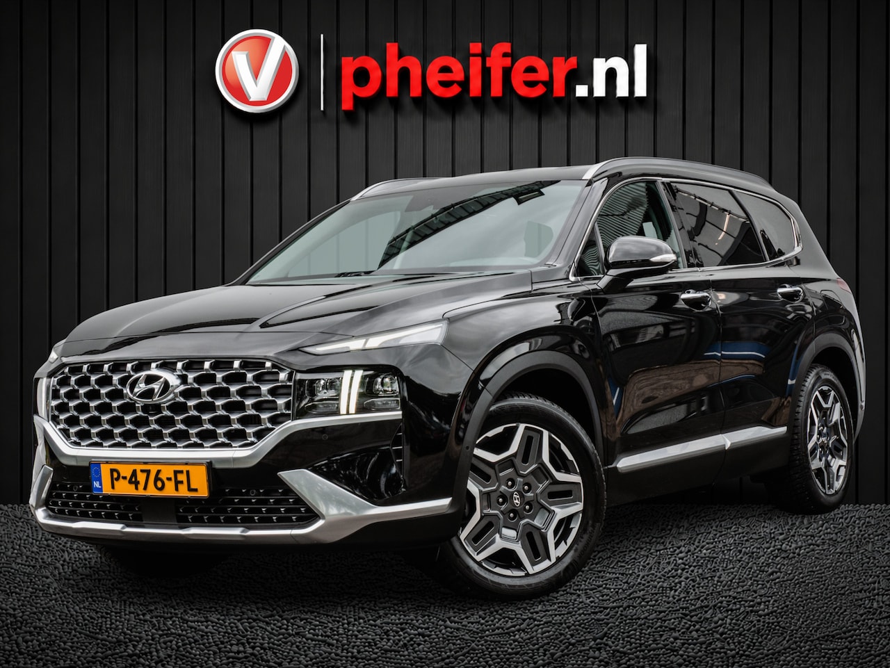 Hyundai Santa Fe - 1.6 T-GDI PHEV Premium Lederen int./ Stuur+stoelverwarming/ 360 camera/ Head-up/ Carplay - AutoWereld.nl