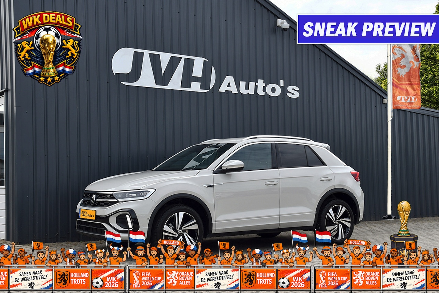 Volkswagen T-Roc - 1.5 TSi 150pk AUT/DSG (2x)R-Line 12-2024 | Virtual CP | LED-Performance | IQ-Drive - AutoWereld.nl