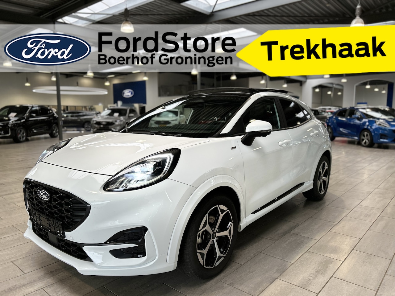 Ford Puma - EcoBoost 125 pk Hybrid ST-Line | Trekhaak | Winter Pack | Adapt. Cruise | Pano | Full LED - AutoWereld.nl