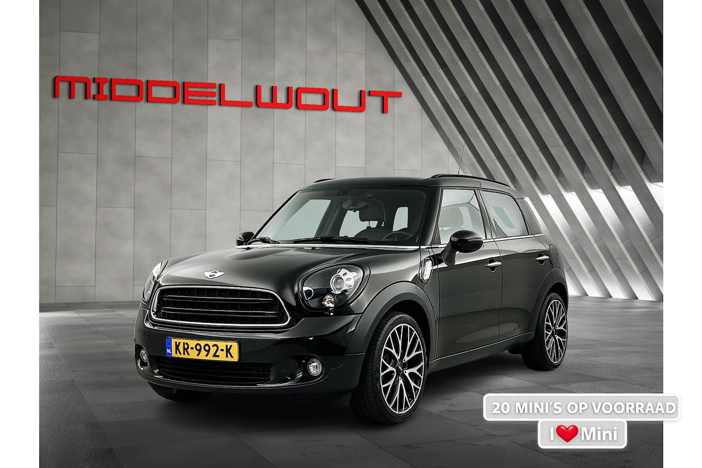 MINI Countryman - 1.6 Cooper JCW-Pack Pano-dak/Leder/19'LMV/Full-Options - AutoWereld.nl