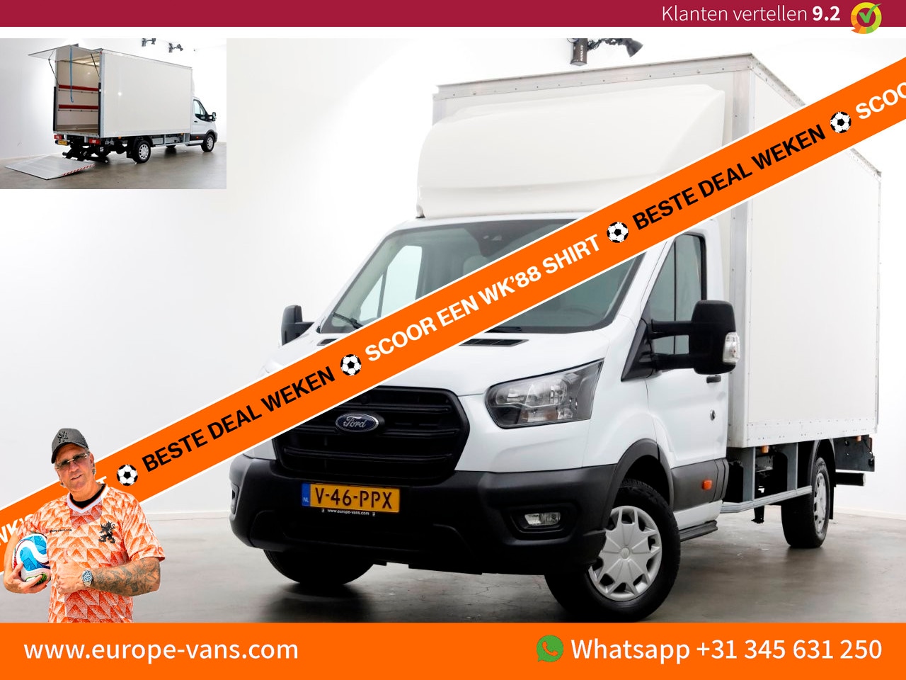 Ford Transit - 350 2.0 TDCI 130pk RWD Trend Bakwagen met laadklep 02-2024 - AutoWereld.nl