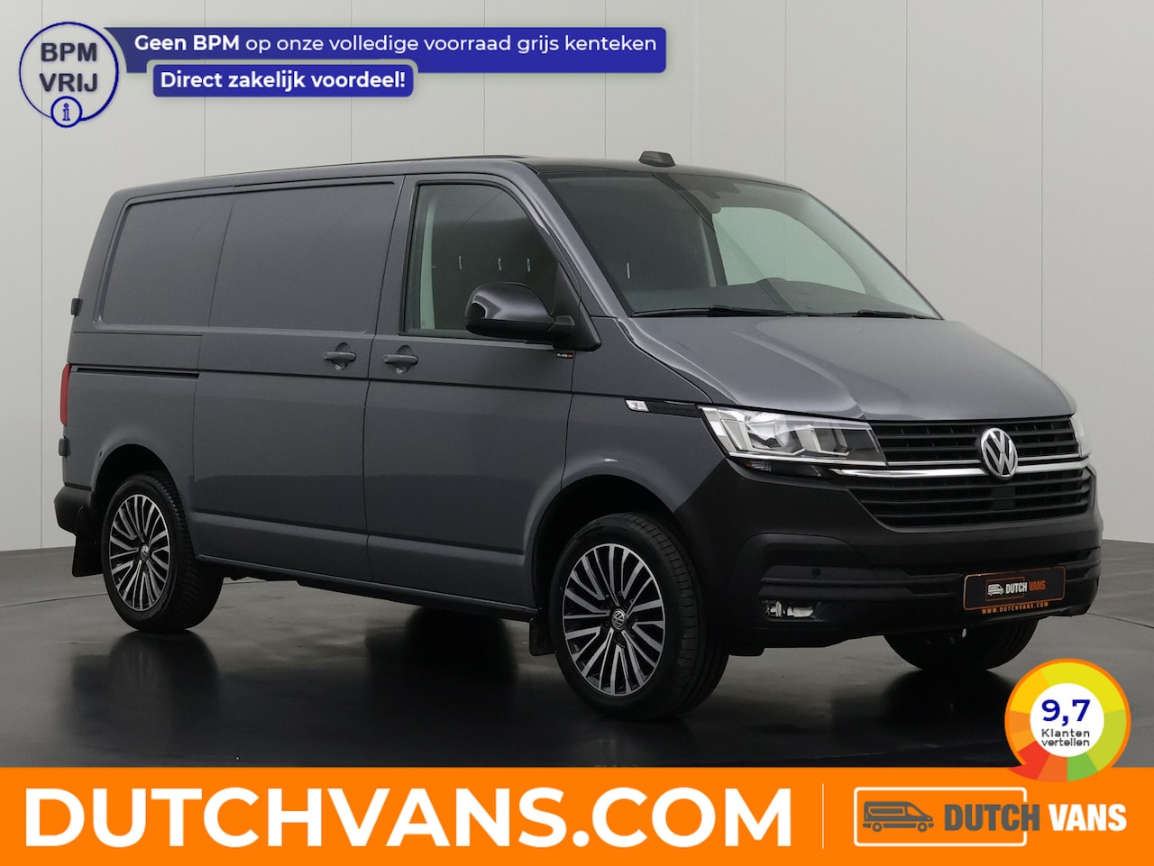 Volkswagen Transporter - 2.0TDi 150PK DSG Automaat | Achterdeuren | Multimedia | Airco | Cruise | 3-Zits | Betimmer - AutoWereld.nl