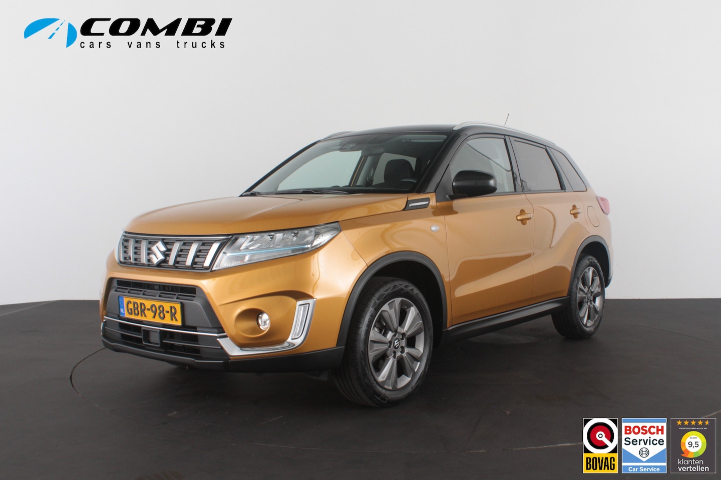 Suzuki Vitara - 1.5 Hybrid Select > Automaat/Camera/Solar Yellow Pearl met zwart dak... - AutoWereld.nl