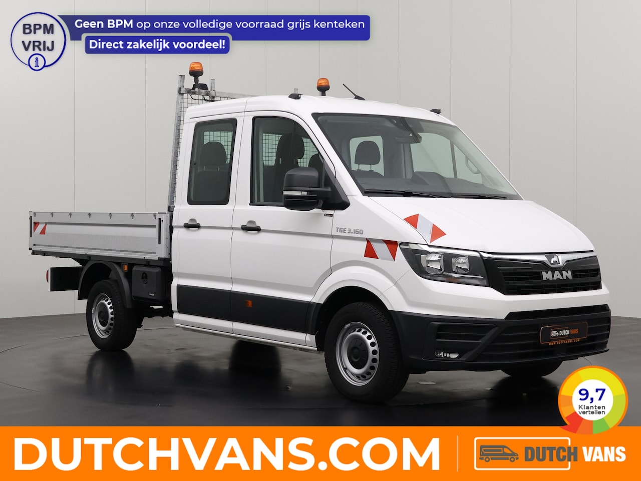 MAN TGE - 2.0TDi 160PK Dubbele Cabine Open Laadbak | 3500Kg Trekhaak | Multimedia | Camera | Airco | - AutoWereld.nl