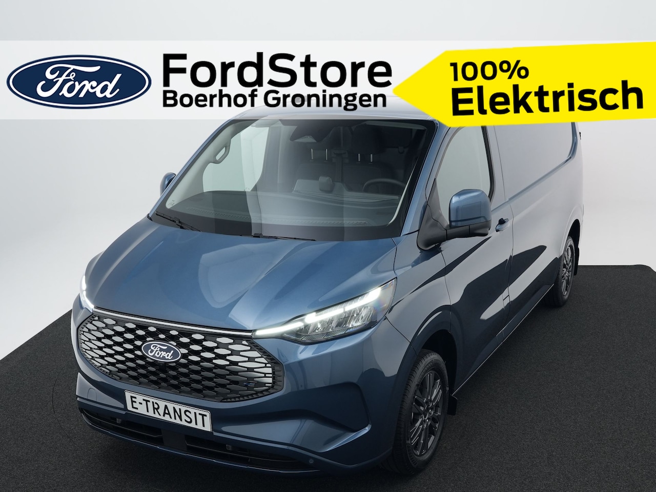 Ford Transit Custom - E-Transit 340 L2H1 Limited 71 kWh | Stoelverwarming | 360 graden camera | Adaptieve cruise - AutoWereld.nl