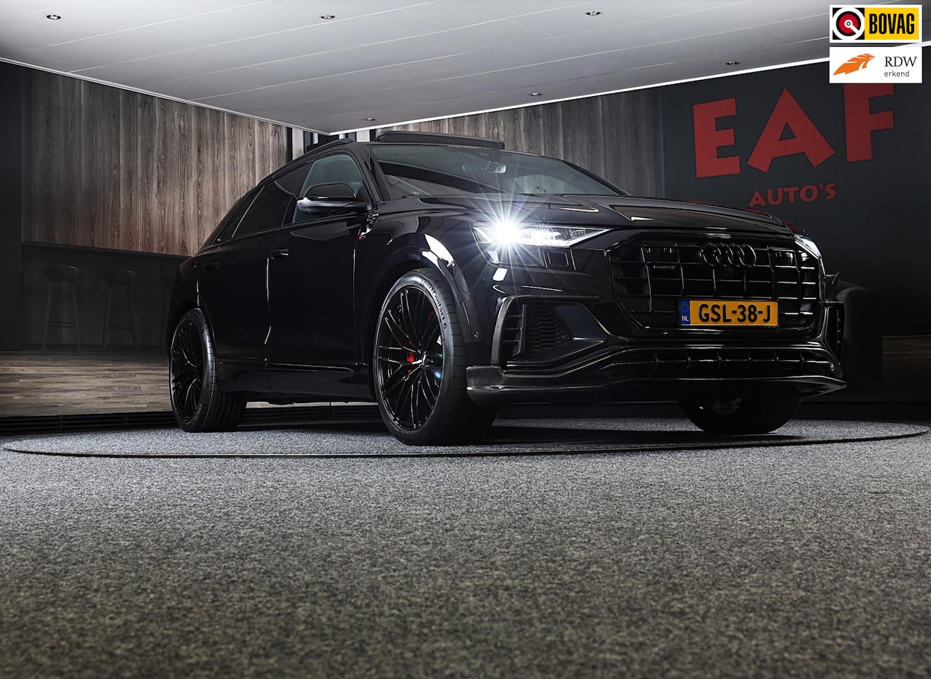 Audi Q8 - 55 TFSI e Quattro RSQ8 Look / Carbon / Massage / RS Zetels / 360 Camera / Memory / Pano / - AutoWereld.nl