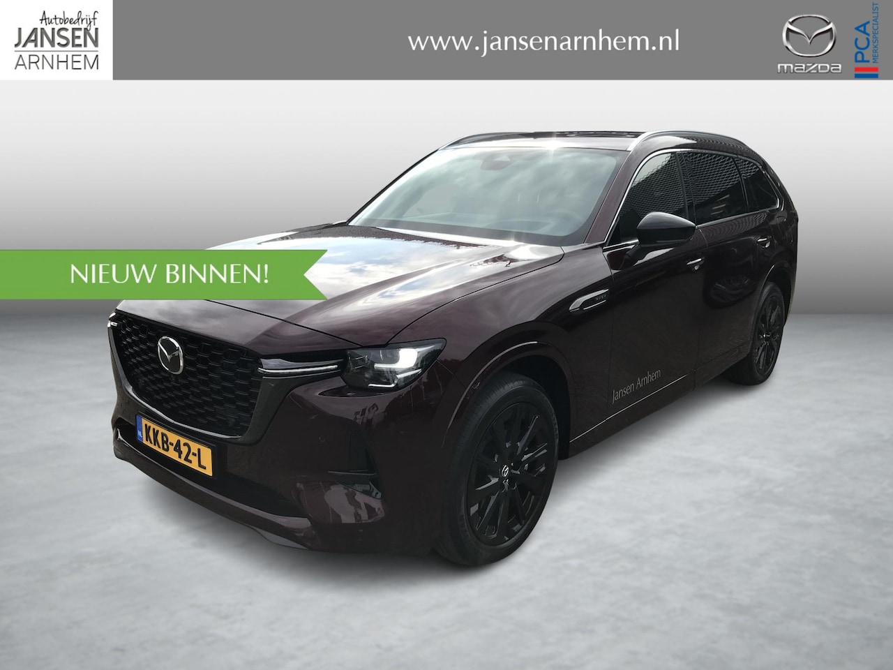 Mazda CX-80 - 2.5 e-SkyActiv PHEV Homura 6p. , Demovoordeel € 10.373-, Convenience & Sound Pack, Leder, - AutoWereld.nl
