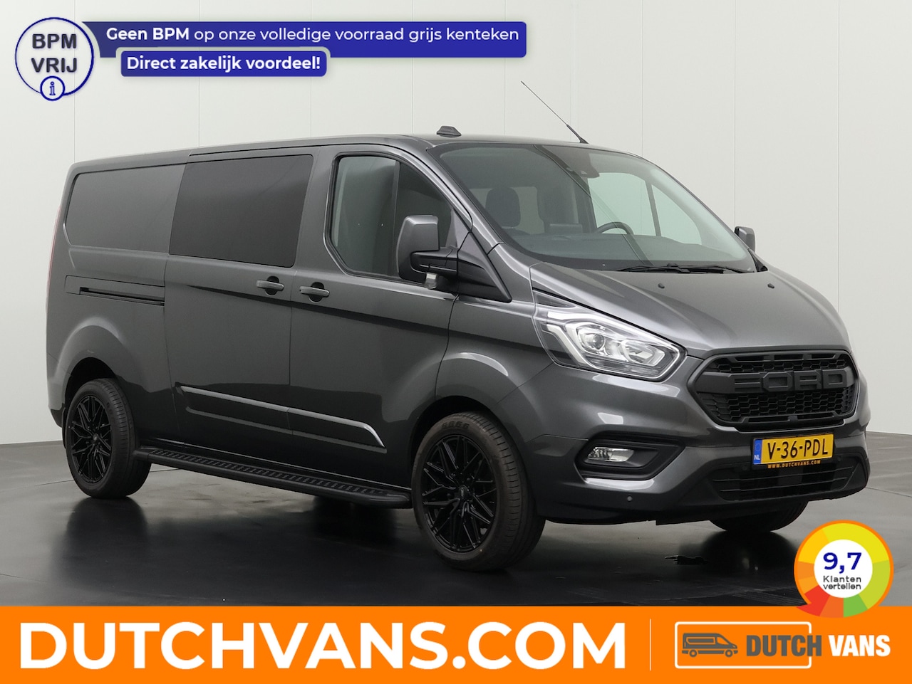 Ford Transit Custom - 130PK Automaat Lang Dubbele Cabine Raptor Sport | 2x Schuifdeur | Multimedia | Camera | Be - AutoWereld.nl