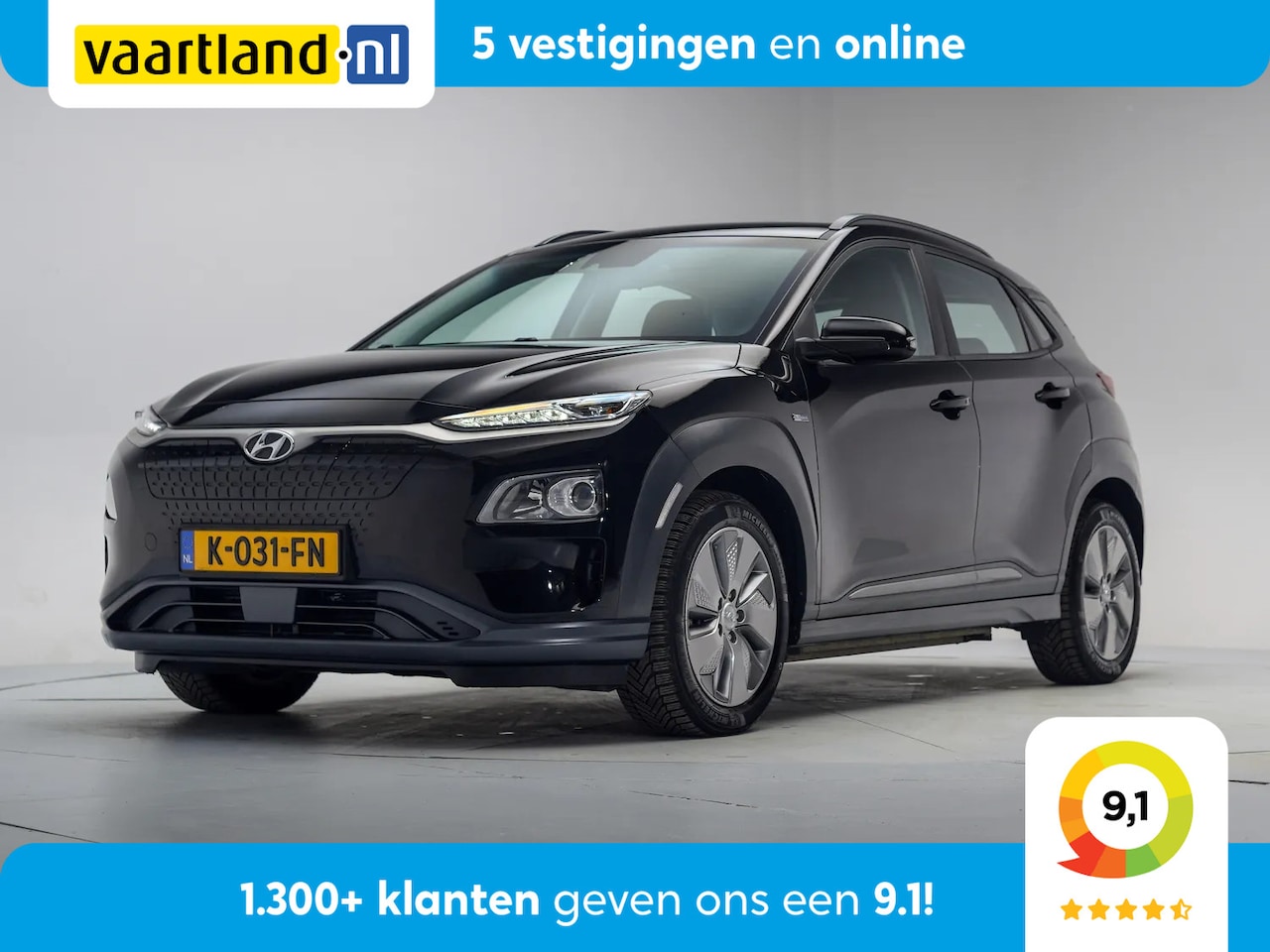 Hyundai Kona Electric - EV Comfort 64 kWh 3-fase [ Navi Adapt.cruise Camera Apple/Android ] - AutoWereld.nl