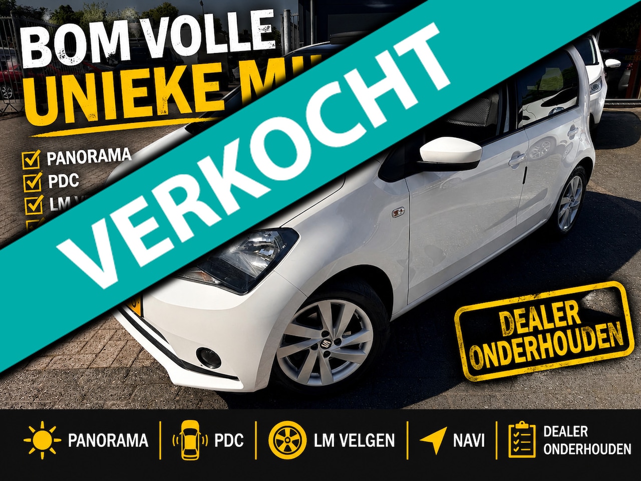 SEAT Mii - 1.0 Sport Dynamic/Pano/Stoelverwarming/Pdc/Lichtmetaal. - AutoWereld.nl