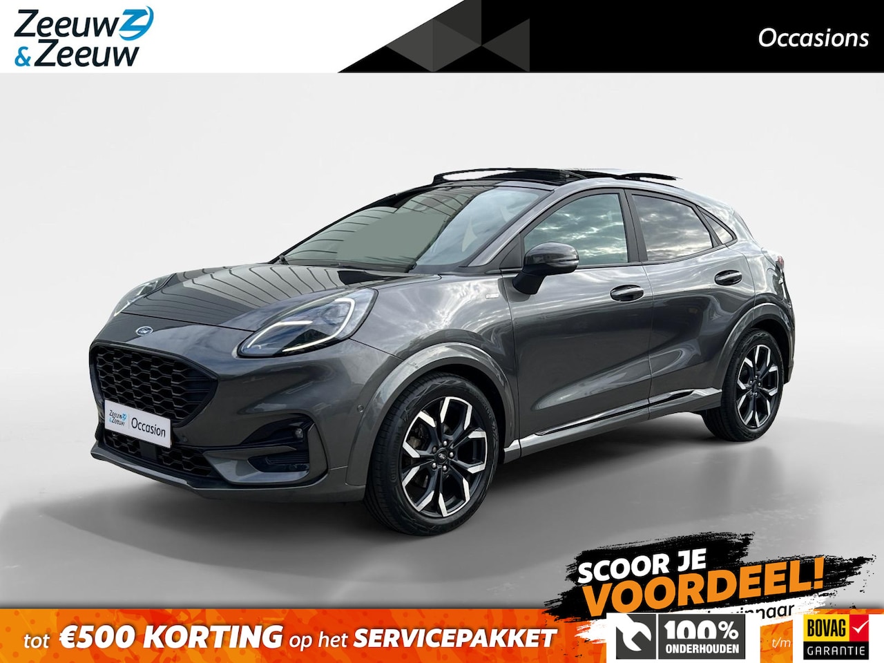 Ford Puma - 1.0 EcoBoost Hybrid ST-Line X First Edition 125pk | Dealeronderhouden | Stoel- stuur en vo - AutoWereld.nl