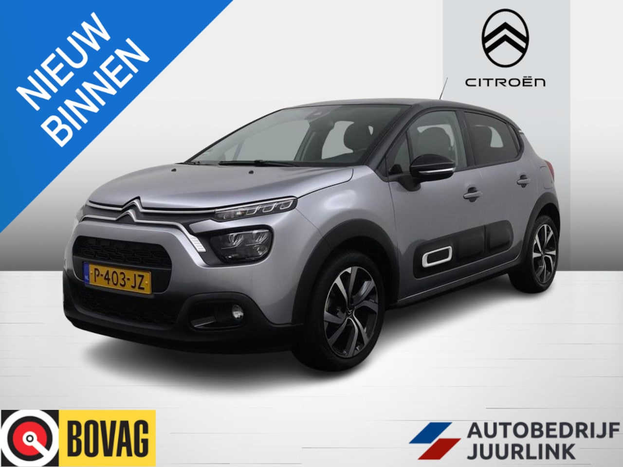 Citroën C3 - 1.2 Turbo 110PK Shine Camera/Nav/H.Leder/CarPlay/ 4S.Banden/Ecc/Cruise/Led - AutoWereld.nl