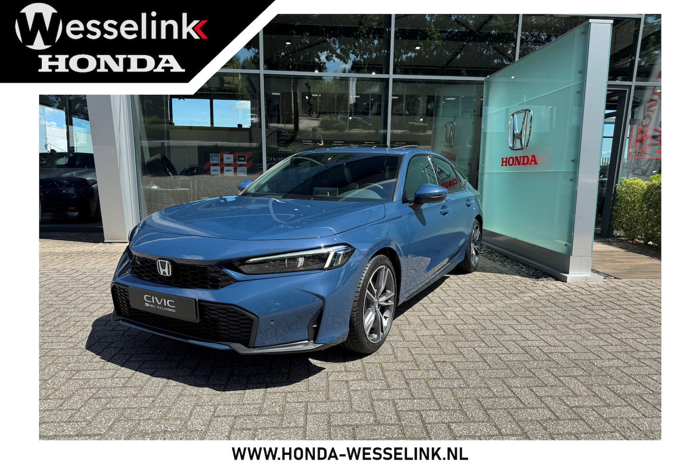 Honda Civic - 2.0 e:HEV Advance - Cons. prijs rijklaar | Schuifdak | Navi | Leder - AutoWereld.nl