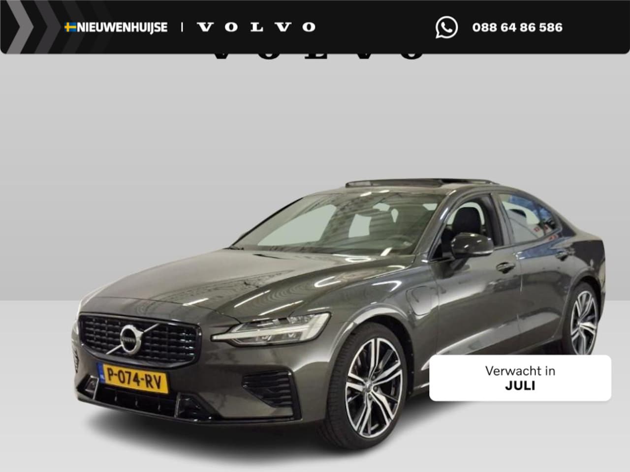 Volvo S60 - 2.0 Recharge T6 AWD R-Design | Adaptieve Cruise Control | Panoramadak | Stoel-/Stuurverwar - AutoWereld.nl