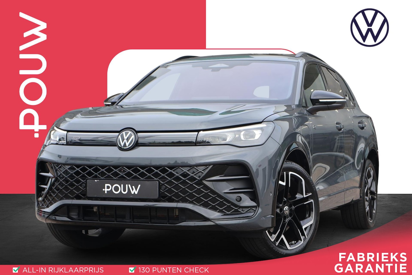 Volkswagen Tiguan - 1.5 eHybrid 272pk R-Line Edition | SoH 97% | Trekhaak | Panaroramadak | 360 Camera | Leder - AutoWereld.nl