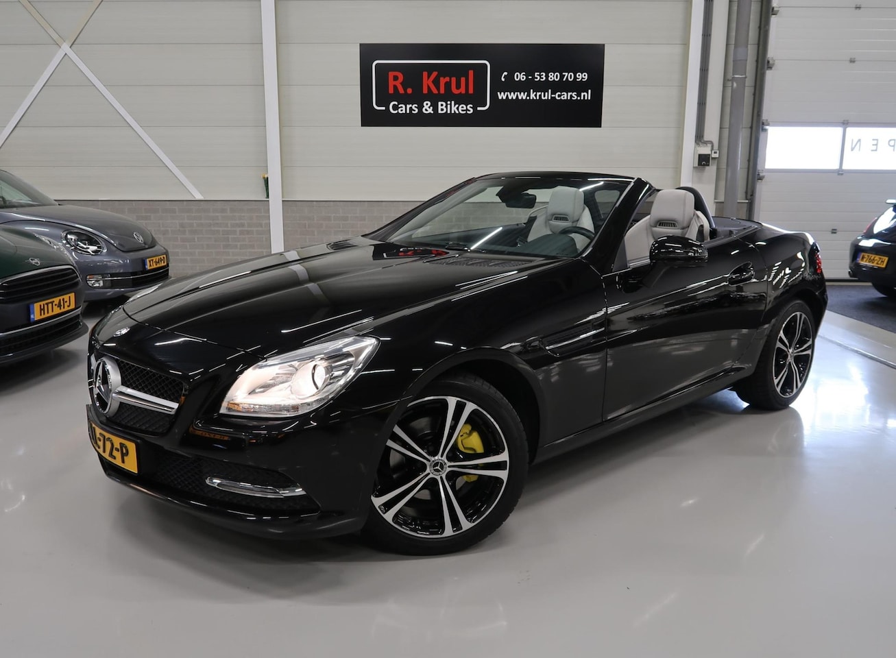 Mercedes-Benz SLK-klasse - 200 automaat beige leer nekverwarming panoramadak navigatie cruise control sportvelgen pdc - AutoWereld.nl