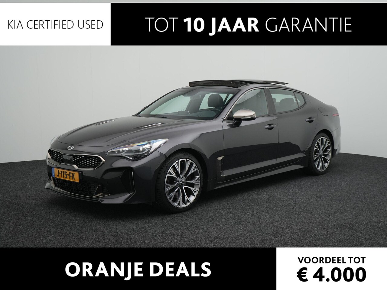 Kia Stinger - 2.0 T-GDI GT-Line | Dealerauto | Full options! | Schuif-kanteldak | Vol leder | Stoelverko - AutoWereld.nl