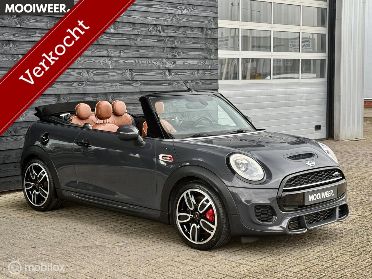 MINI Cabrio - 2.0 John Cooper Works Chili | Leder | Union Jack - AutoWereld.nl