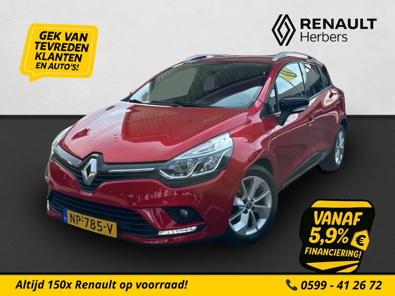 Renault Clio Estate - 0.9 TCe Limited AIRCO / NAVI / TREKHAAK / PDC ACHTER - AutoWereld.nl