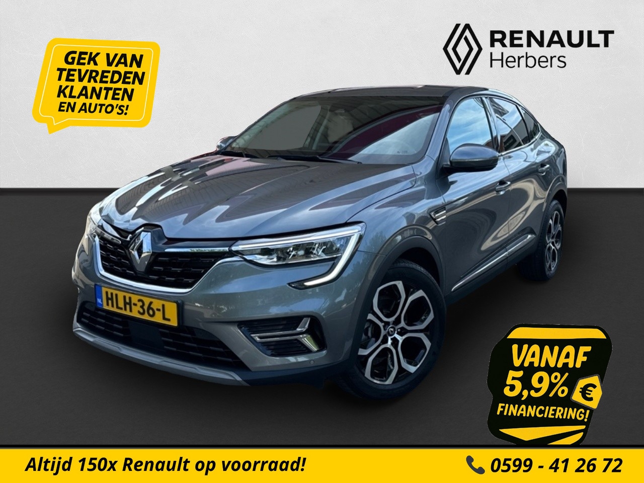 Renault Arkana - 1.6 E-Tech hybrid 145 techno CAMERA / STOEL/STUUR VERW. / ADAPT CRUISE / CLIMATE - AutoWereld.nl