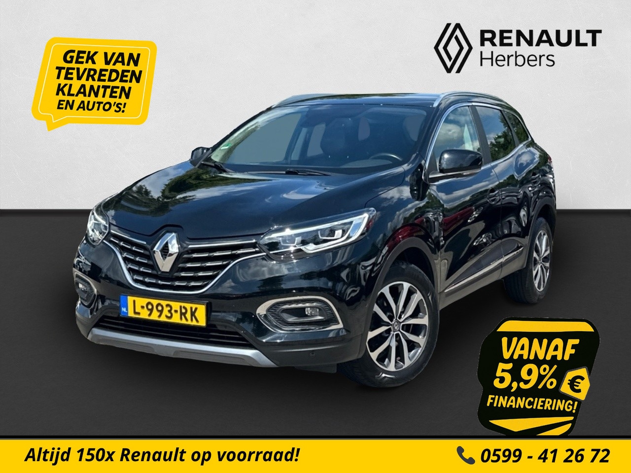 Renault Kadjar - 1.3 TCe Limited NAVI / CRUISE / CAMERA / TREKHAAK / STOEL VERW. - AutoWereld.nl