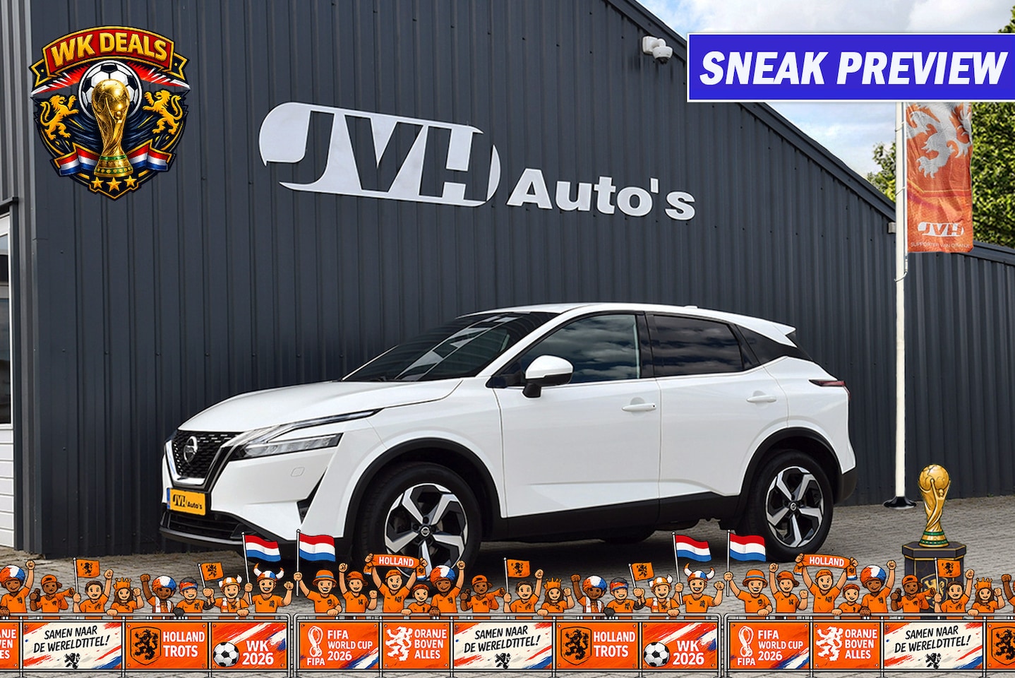 Nissan Qashqai - 1.3 Tekna 03-2022 | Virtual CP | 1/2Leder | Navi | HUD - AutoWereld.nl