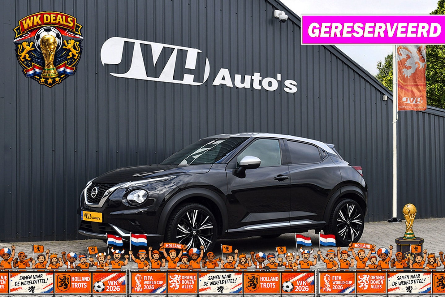 Nissan Juke - 1.0 DiG-T AUT N-Design Sport 01-2020 | Leder | Navi | Cam360 | Bi-Tone | TH - AutoWereld.nl