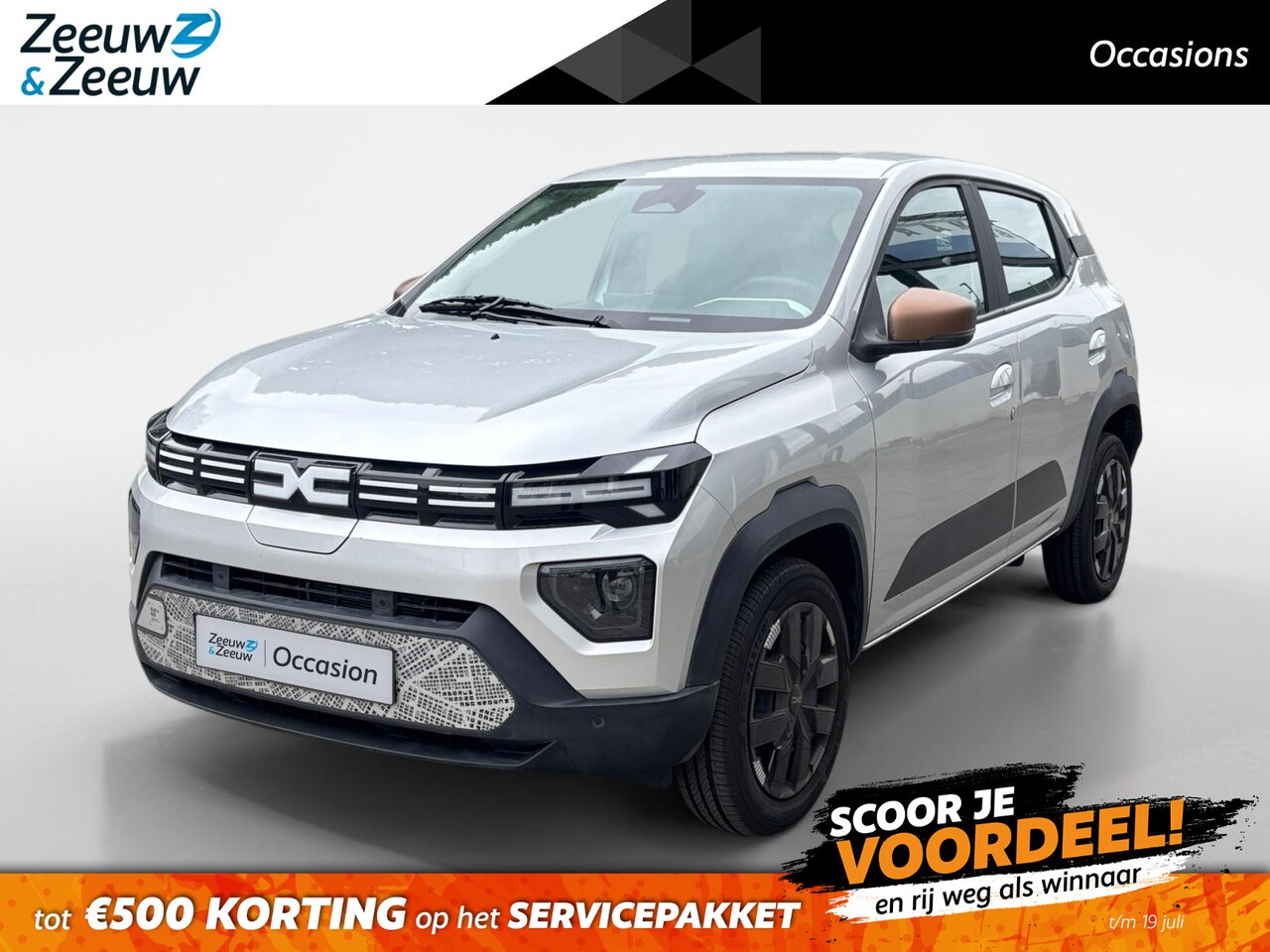 Dacia Spring - Extreme 65 26.8 kWh AUTOMAAT NAVI AIRCO CAMERA APPLE CARPLAY ANDROID AUTO PAS 1600KM ZEER - AutoWereld.nl