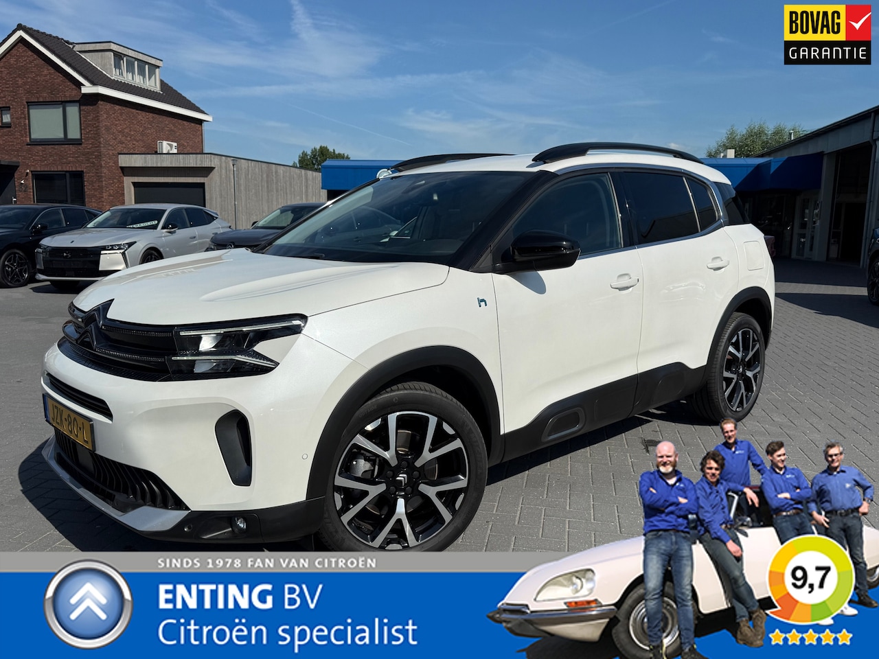 Citroën C5 Aircross - 1.6 Plug-in Hybrid 225 EAT8 SHINE CAMERA NAVI ADAPT CRUISE LEER STOELVERW. 64KM ACCU - AutoWereld.nl