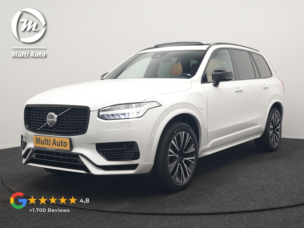 Volvo XC90 - T8 Recharge AWD R-Design 7 Persoons LONG RANGE PHEV 455pk Dealer O.H. | Trekhaak Af Fabrie - AutoWereld.nl