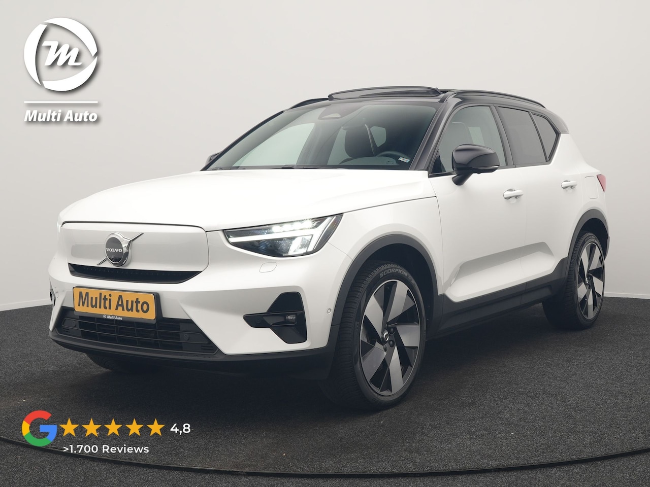 Volvo XC40 - Recharge Ultimate 69 kWh 231pk Dealer O.H. | Panodak | Adaptive Cruise | Warmtepomp | 360 - AutoWereld.nl
