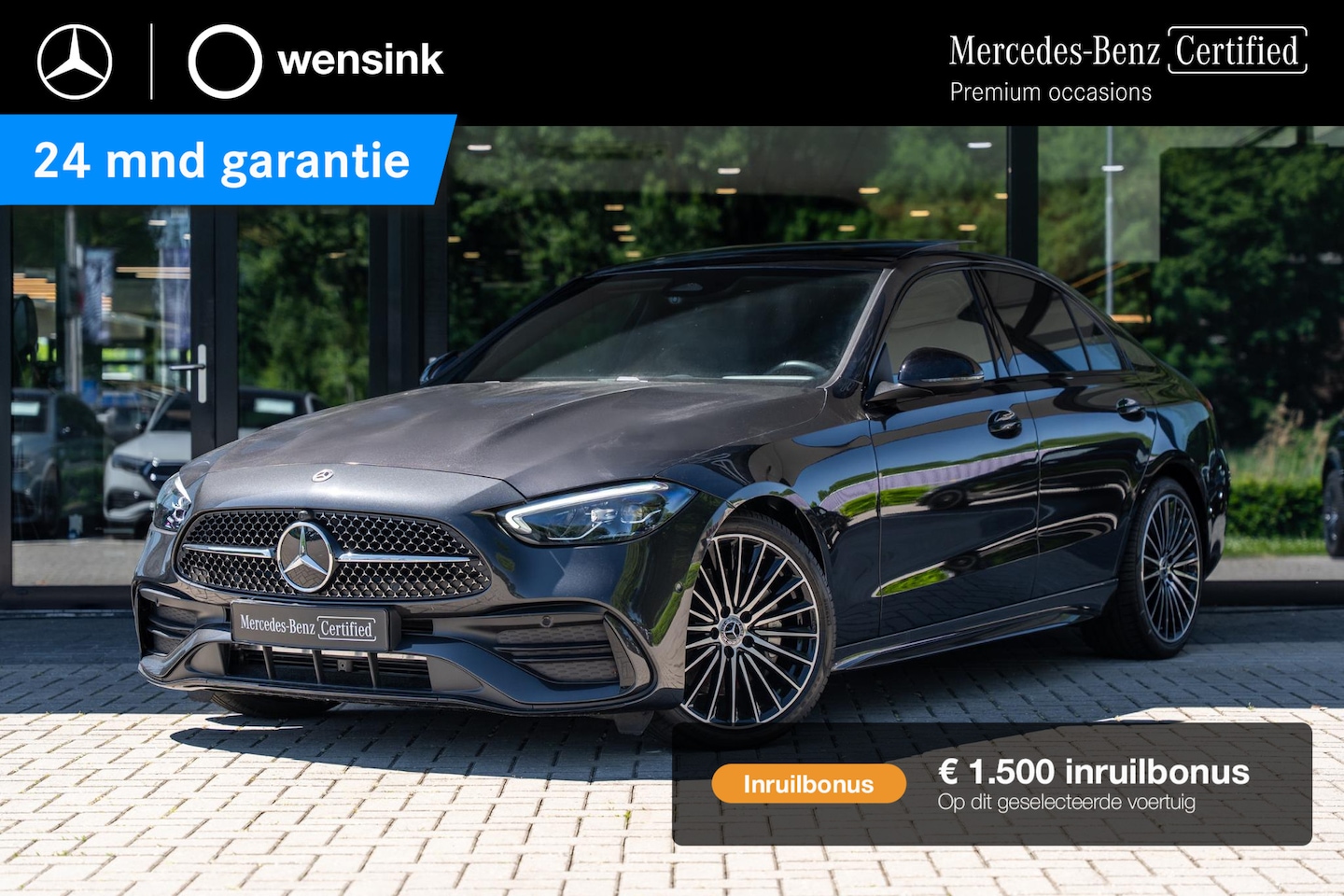 Mercedes-Benz C-klasse - 180 Star Edition AMG line | Panorama-schuifdak | Sfeerverlichting | Burmester 3D | Achteru - AutoWereld.nl