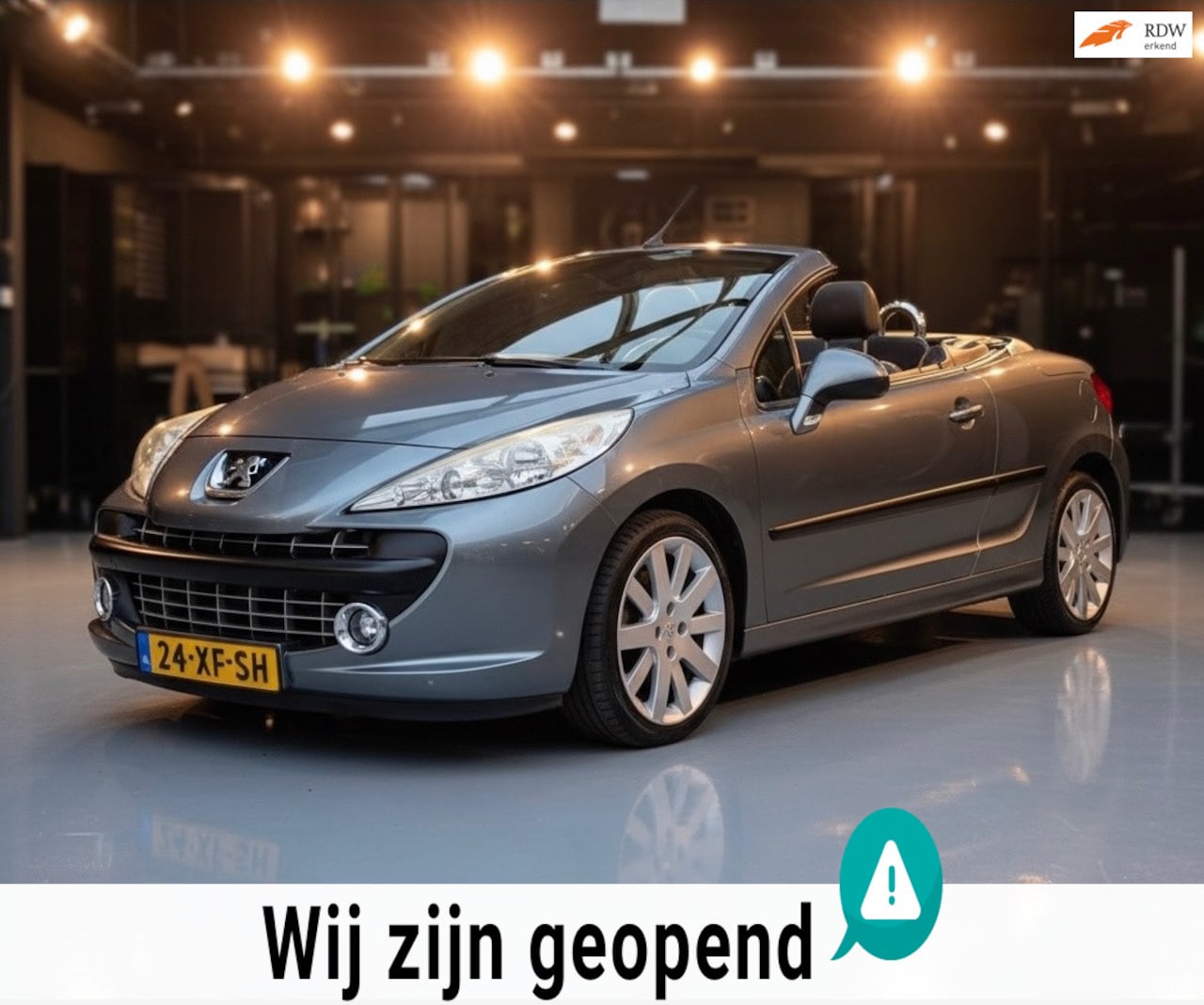 Peugeot 207 CC - 1.6 VTi Féline-automaat-airco-elek ramen-parkeer sensoren-cabrio - AutoWereld.nl