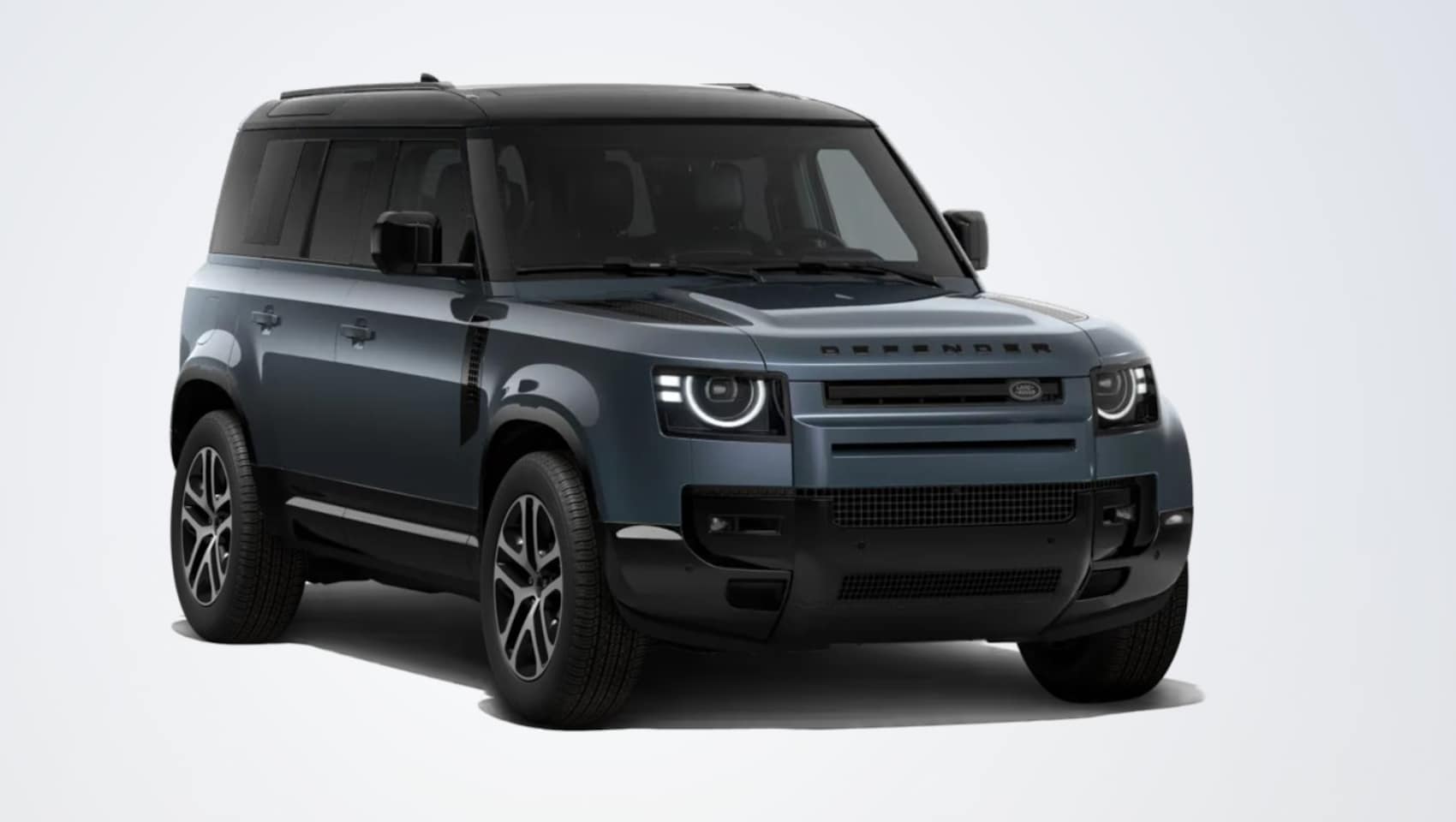 Land Rover Defender 110 - 2.0 P300e 110 X-Dynamic SE | Tasman Blue | 20" 'Style 5095' Gloss Dark Grey & Diamond Turn - AutoWereld.nl