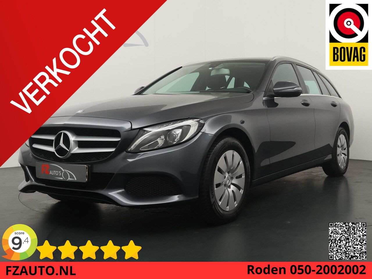 Mercedes-Benz C-klasse Estate - 200 Prestige Automaat - Navigatie - Lederen bekleding - Trekhaak - AutoWereld.nl