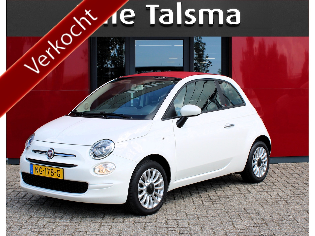 Fiat 500 C - 1.2 Popstar Cabrio | 15" Alu Velgen | USB/Aux aansluiting | Stuurwielbediening Alarm syste - AutoWereld.nl