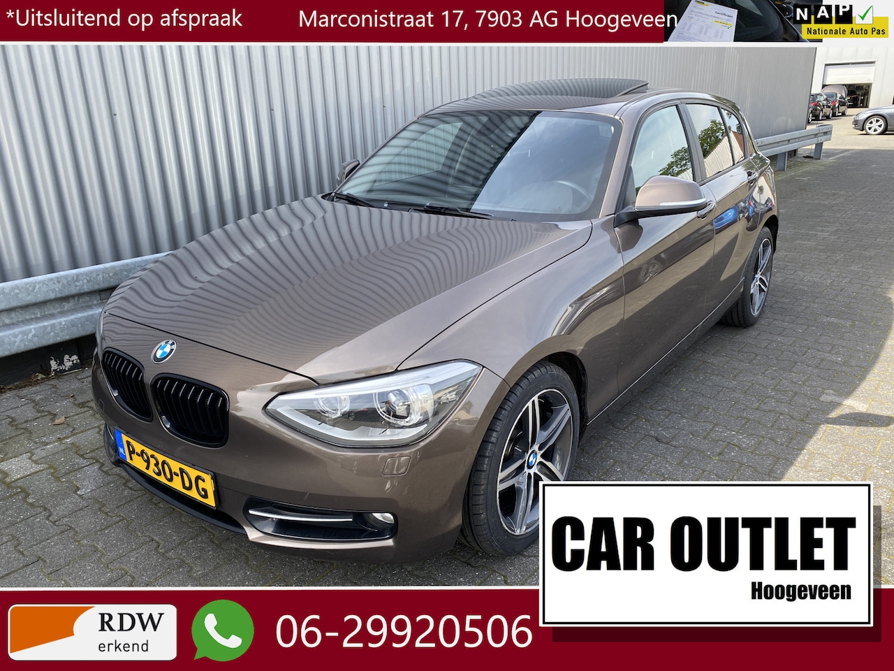 BMW 1-serie - 116i High Executive Clima, Navi, Stoelvw, CC, Schuif/Kantel, PDC, LM, nw. APK – Inruil Mog - AutoWereld.nl