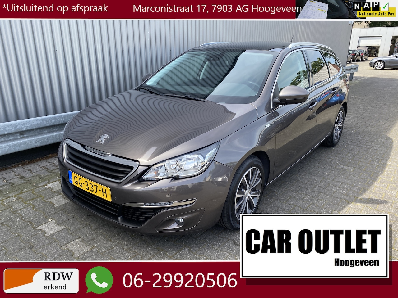Peugeot 308 SW - 1.2 PureTech Style Clima, Navi, CC, Pano, PDC & Cam, LM, nw. APK – Inruil Mogelijk – - AutoWereld.nl