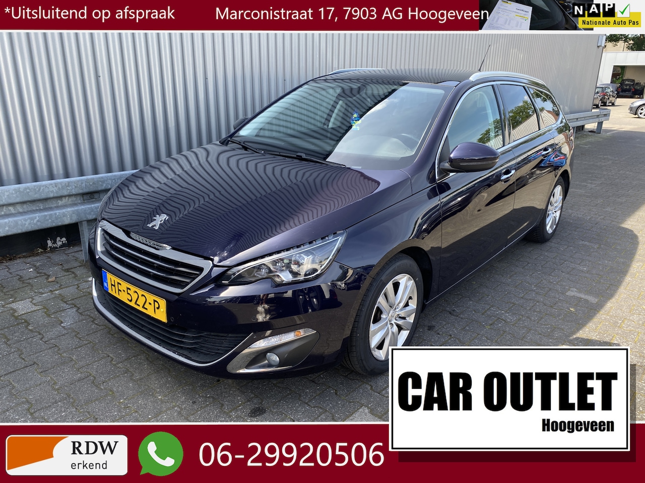 Peugeot 308 SW - 1.2 PureTech Blue Lease Premium Clima, Navi, CC, PDC, LM, Trekh, nw. APK – Inruil Mogelijk - AutoWereld.nl