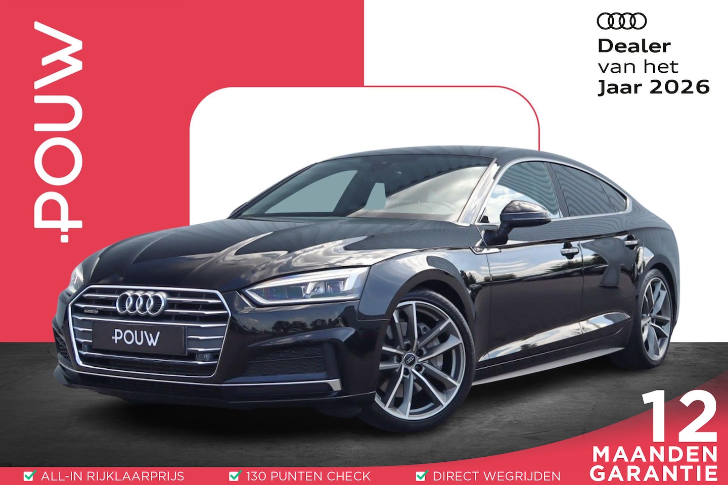 Audi A5 Sportback - 45 TFSI 245pk quattro Pro Line | 19" Velgen | Sportstoelen | Stoelverwarming - AutoWereld.nl