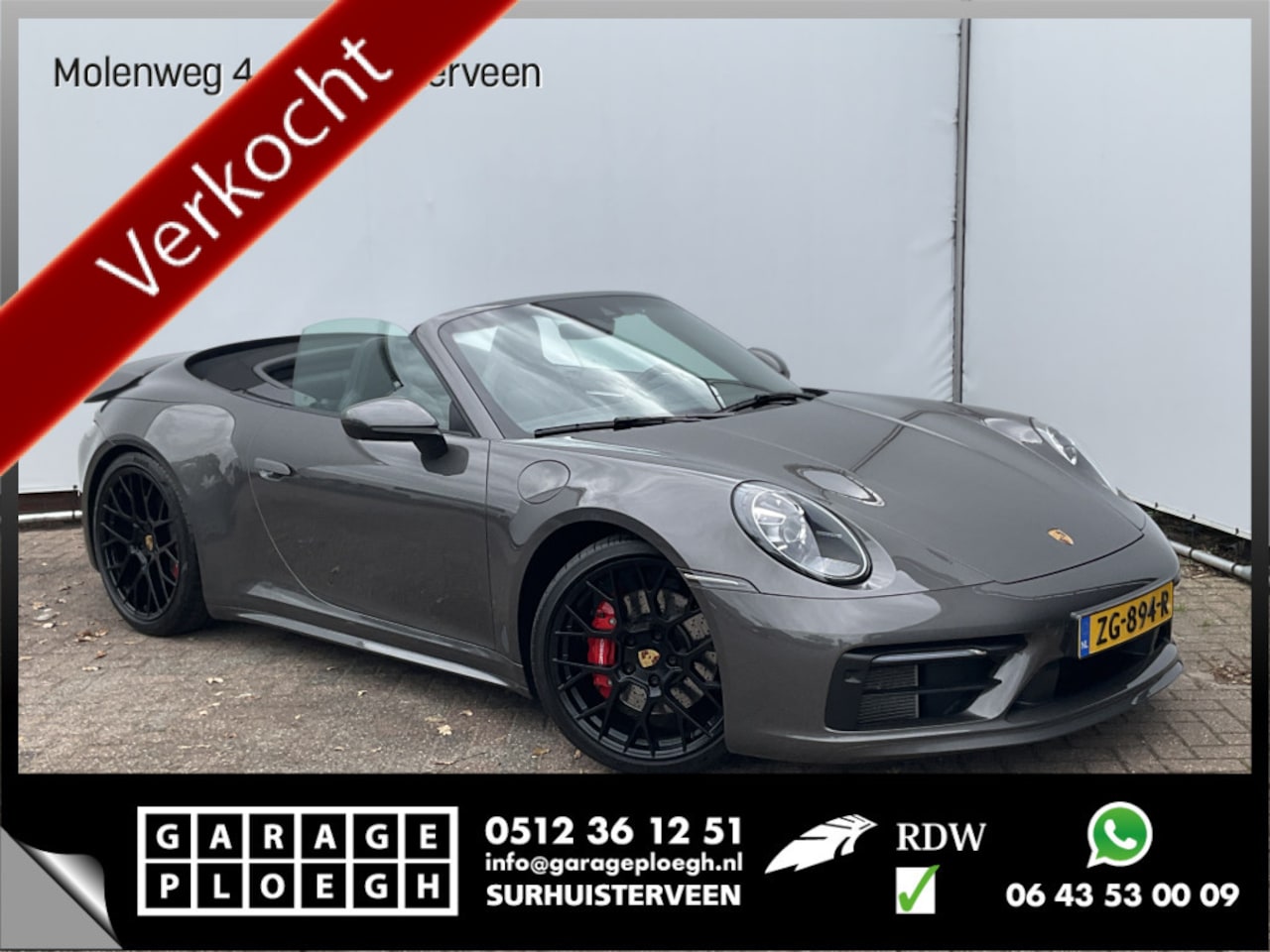 Porsche 911 Cabrio - 992- 3.0 Carrera 4S Sportchrono+ 360° orig.NL Incl.BTW 4x4 - AutoWereld.nl