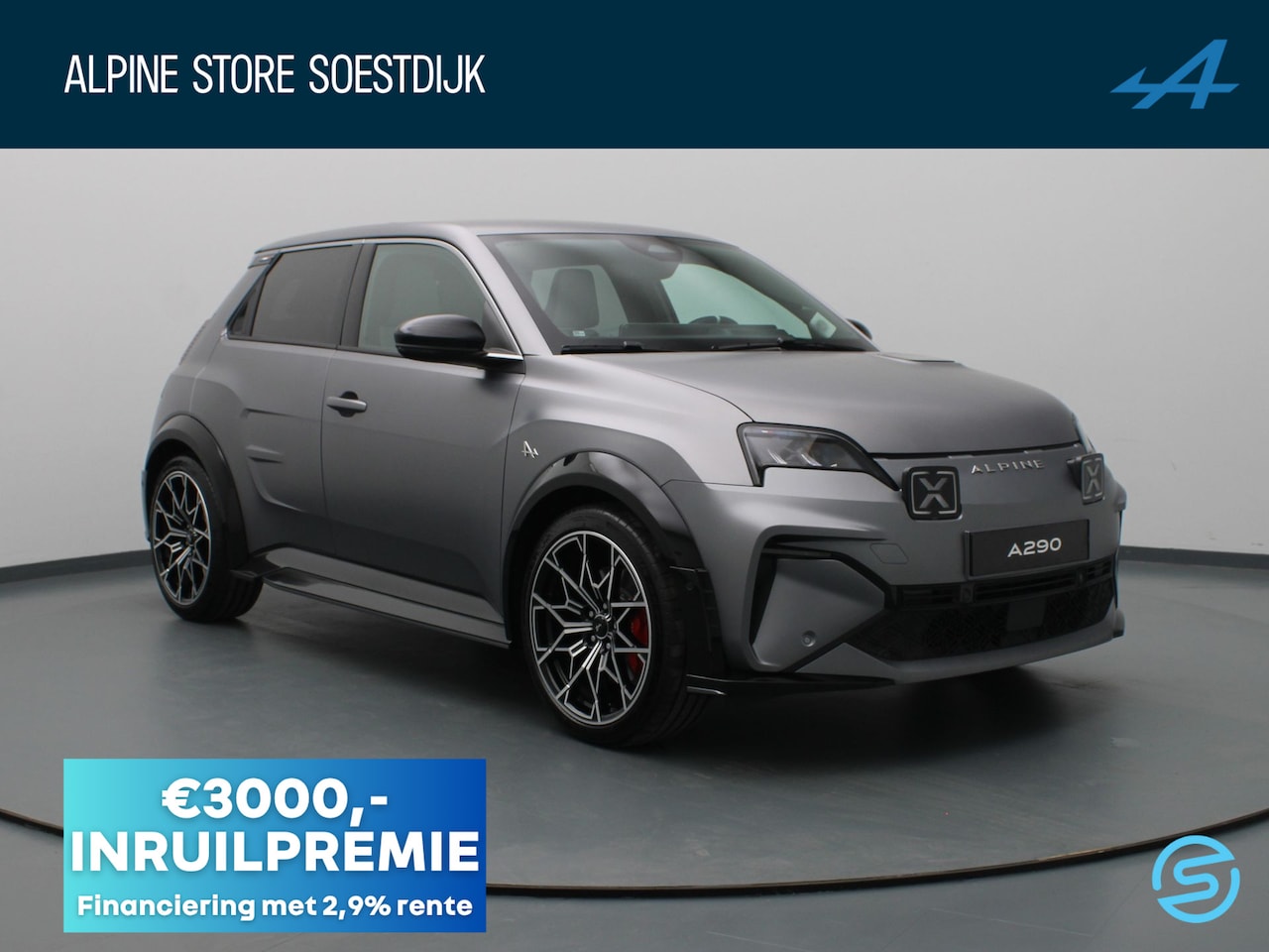 Alpine A290 - GT Premium 52 kWh Lichtmetalen Velgen 19" Snowflake Diamantee / Remklauwen rood Daklijst H - AutoWereld.nl