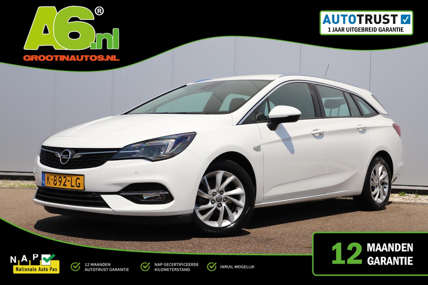 Opel Astra Sports Tourer - 1.2 Business Elegance 110PK Sportstoelen Navigatie Achteruitrijcamera Clima Cruise Carplay - AutoWereld.nl