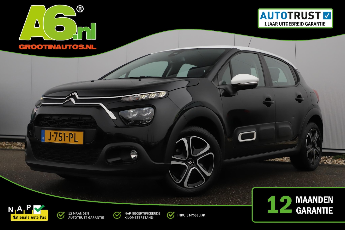 Citroën C3 - 1.2 Feel Carplay Android Navigatie Climate Cruise Control Rijstrooksensor Parkeersensor Al - AutoWereld.nl
