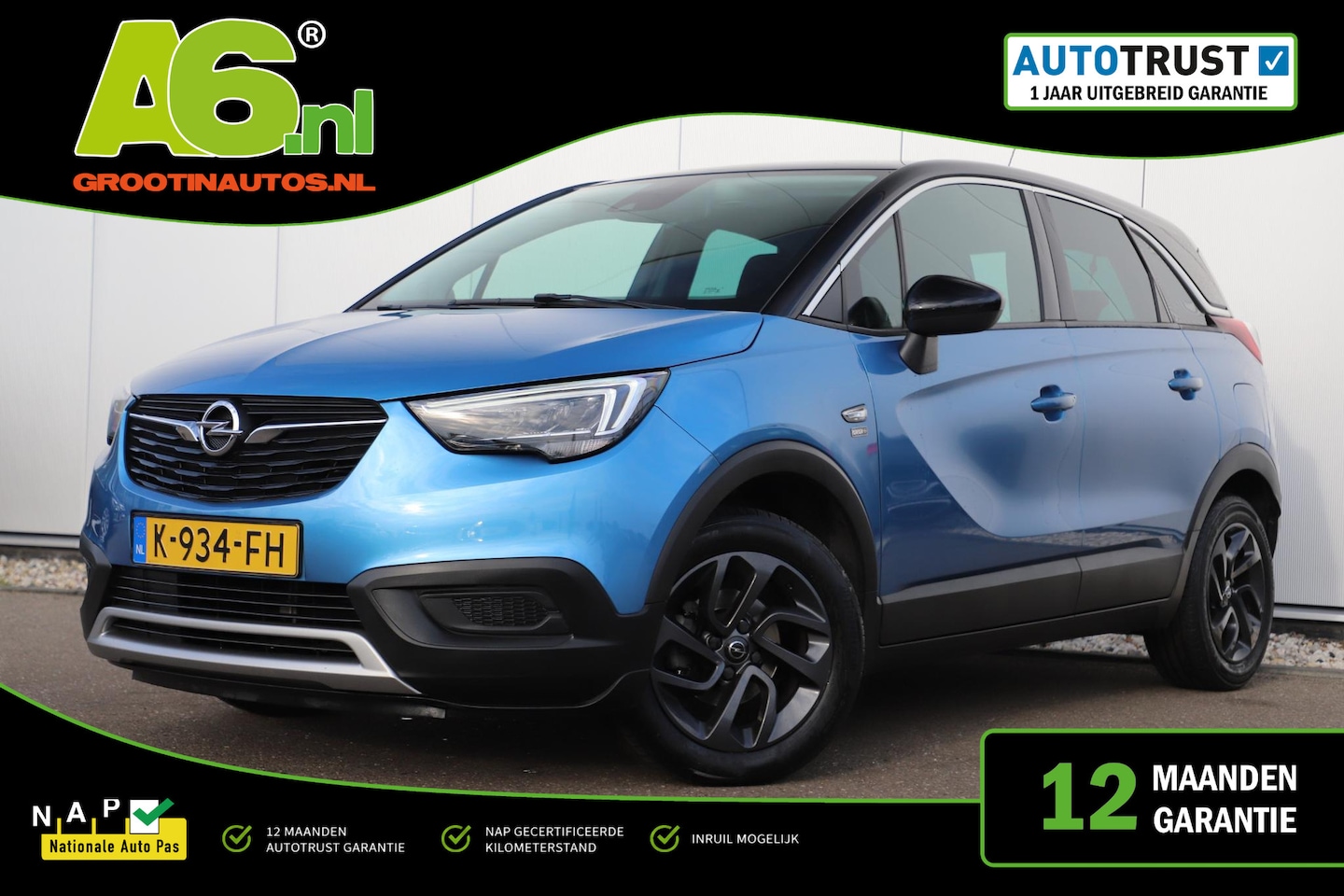 Opel Crossland X - 1.2 Edition 2020 Navigatie LED Carplay Android Airco Cruise Control Rijstrooksensor - AutoWereld.nl