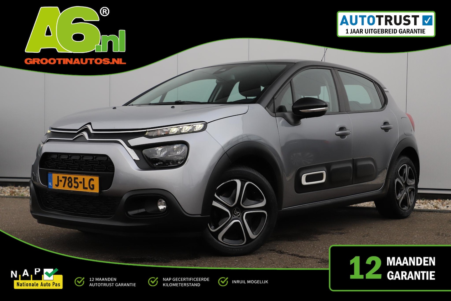 Citroën C3 - 1.2 PureTech Feel Navigatie Carplay Android Climate Cruise Control Rijstrooksensor Parkeer - AutoWereld.nl